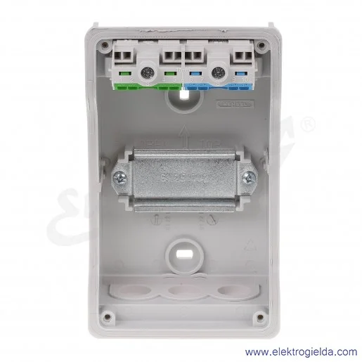 Rozdzielnica KV 1503 natynkowa, 1x3 moduły, IP 54, z zaciskami bezśrubowymi Fixconnect Rozdzielnica KV 1503 natynkowa, 1x3 moduły, IP 54, z zaciskami bezśrubowymi Fixconnect