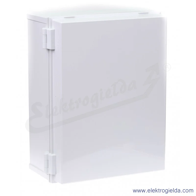 Szafka CAB ABS 403018 G 400x300x180, drzwi szare zamykane na klamry na dłuższym boku IP65