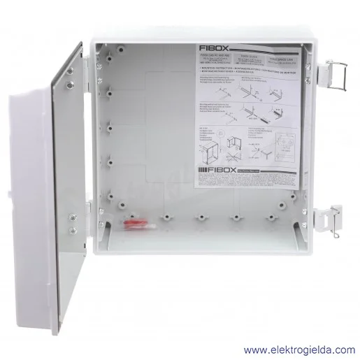 Szafka CAB ABS 303018 G 300x300x180, drzwi szare zamykane na klamry IP65