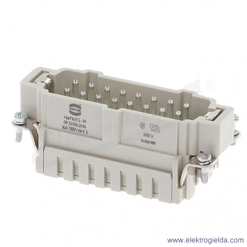 Złącze męskie HDC 09330162616, HAN 16ES-M, 16P