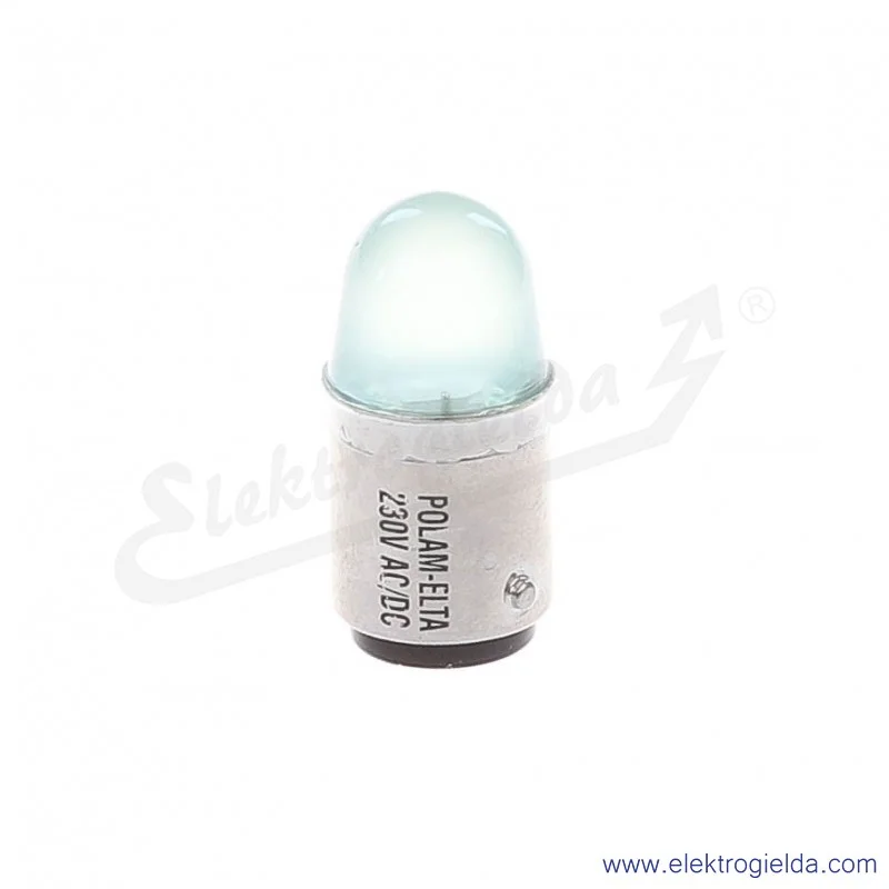 Żarówka LG-BA15D-230AC zielony LED 230VAC