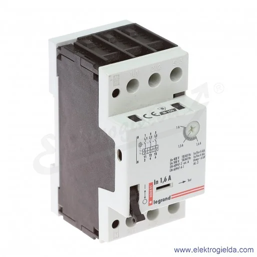 Wyłącznik silnikowy modułowy 606805, M 250 1.0-1.6A, Prąd zadziałania wyzwalaczy elektromagnetycznych 22.4A