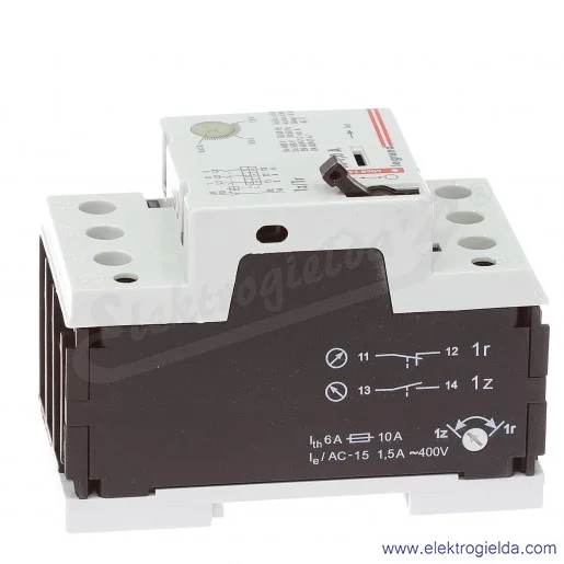 Wyłącznik silnikowy modułowy 606824, M 250 0.63-1A, 1z+1r, prąd zadziałania wyzwalaczy 14A Wyłącznik silnikowy modułowy 606824, M 250 0.63-1A, 1z+1r, prąd zadziałania wyzwalaczy 14A