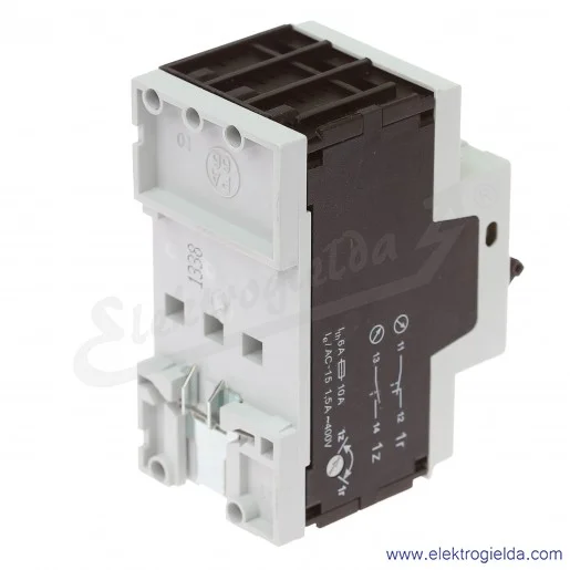Wyłącznik silnikowy modułowy 606829, M 250 6.3-10A 1z+1r, prąd zadziałania wyzwalaczy 140A