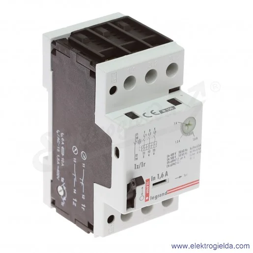 Wyłącznik silnikowy modułowy 606825, M 250 1-1.6 1z+1r, prąd zadziałania wyzwalaczy 22.4A