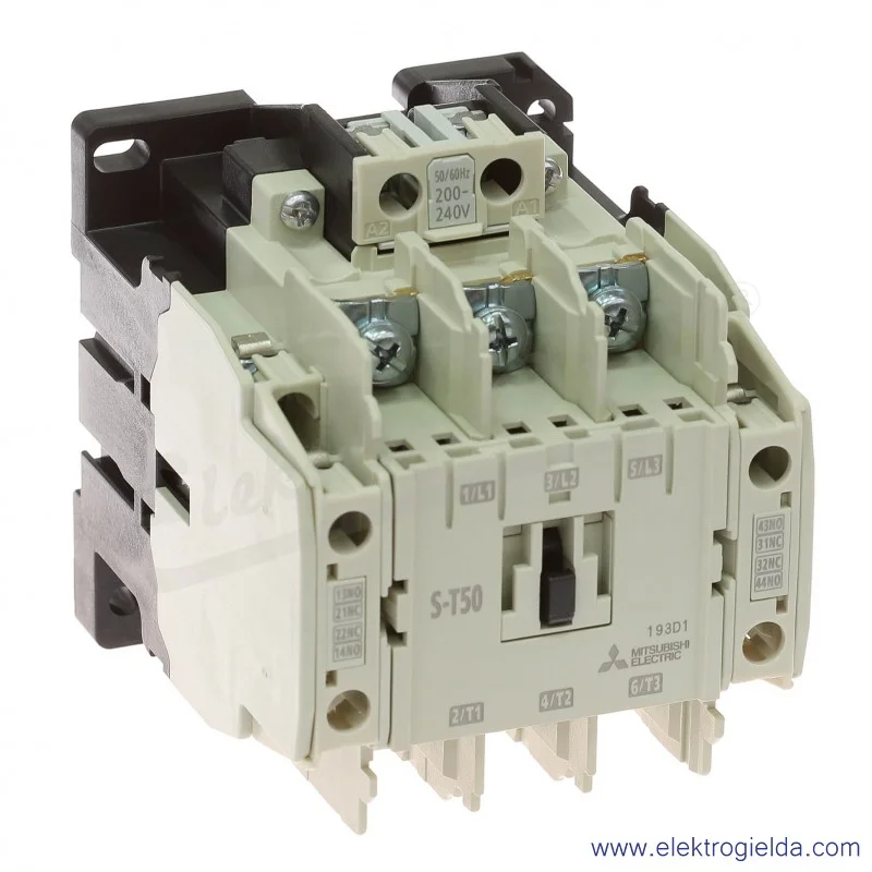 Stycznik 298664, S-T50CX, 200V AC, 22 kW, 2NO + 2NC