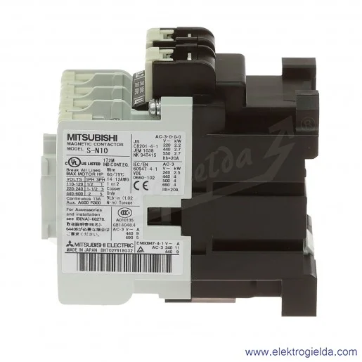 Stycznik 52566, S-N10CX, 4KW, 24VAC Stycznik 52566, S-N10CX, 4KW, 24VAC