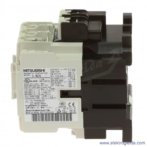 Stycznik S-N20CX, 11KW, 230V AC Stycznik S-N20CX, 11KW, 230V AC