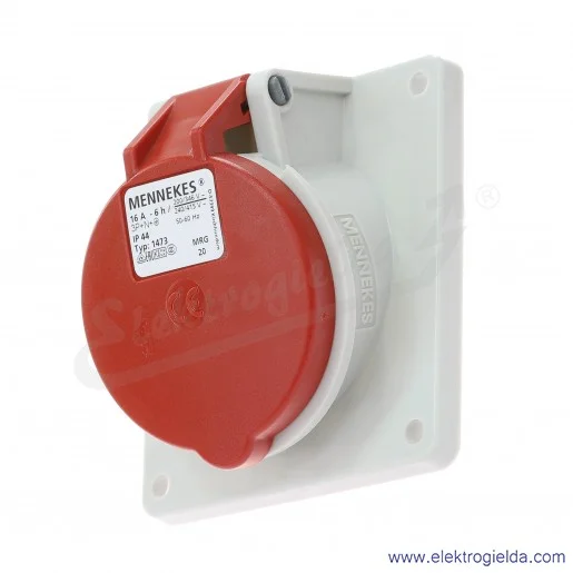 Gniazdo tablicowe 1473 5x16A 400V skośne IP44