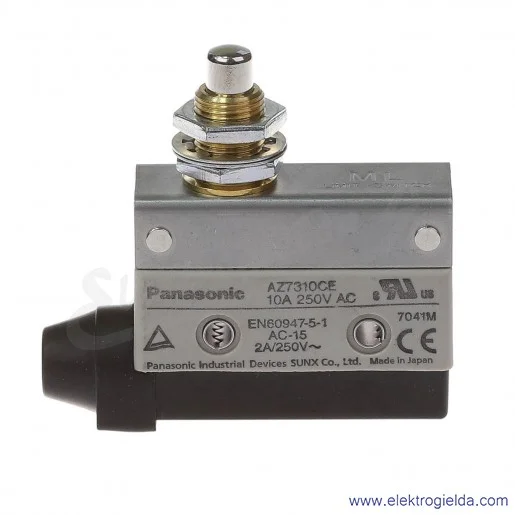 Wyłącznik krańcowy AZ7310CE, 125VDC, 250VAC, 10A, trzpień M12 Wyłącznik krańcowy AZ7310CE, 125VDC, 250VAC, 10A, trzpień M12