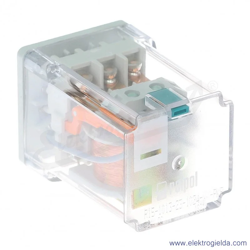 Przekaźnik elektromagnetyczny R15 1013-23-1024-WK-PKP 3P 24VDC przycisk testujący K wykonanie trakcyjne
