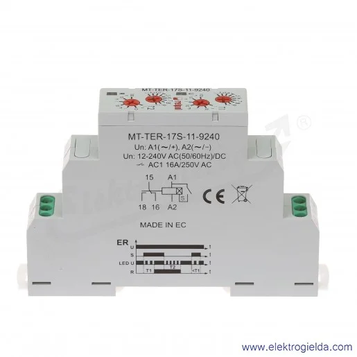 Przekaźnik czasowy jednofunkcyjny MT-TER-17S-11-9240 1P 12...240VAC/DC funkcja ER