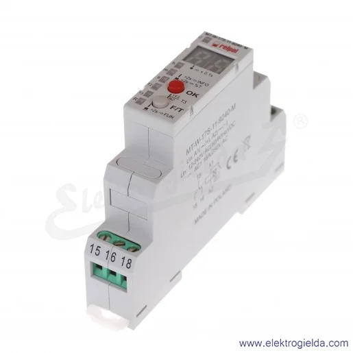 Przekaźnik czasowy wielofunkcyjny MT-W-17S-11-9240-M 1P 12...240VAC/DC z niezależną nastawą czasów T1, T2, T3, 25 funkcji, wyświ