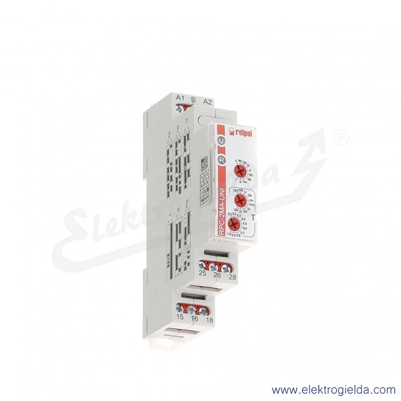 Przekaźnik czasowy wielofunkcyjny RPC-2MA-UNI 2P 12..240VAC/DC, 10 funkcji