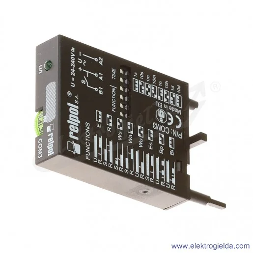 Uniwersalny moduł czasowy COM3 wielofunkcyjny do instalacji w gnieździe GZP8, GZP11 Uniwersalny moduł czasowy COM3 wielofunkcyjny do instalacji w gnieździe GZP8, GZP11