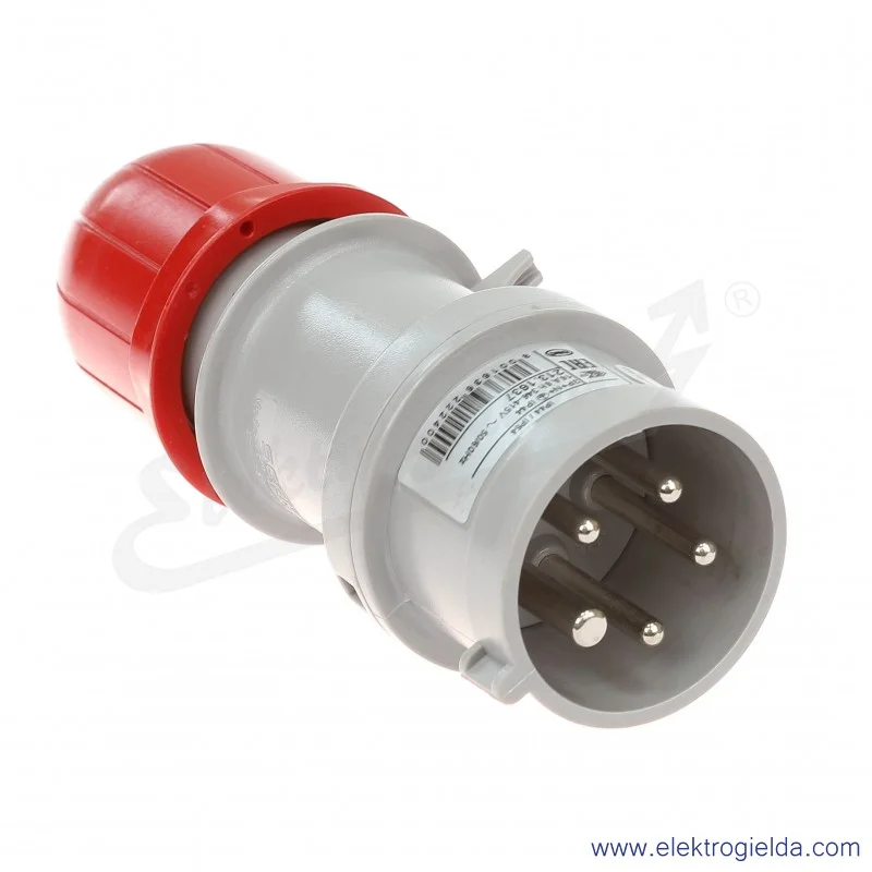 Wtyczka 213.1637 5x16A 3P+N+PE 6h IP44 montaż na kabel