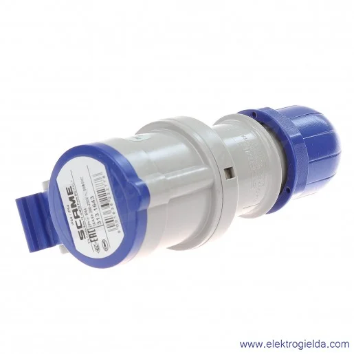 Gniazdo przenośne 3x16 2P+N 6h IP44 montaż na kabel 313.1643