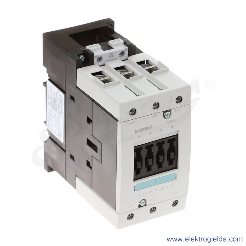 Stycznik 3RT1044-1AB00   AC-3, 30 KW/400 V, AC 24 V, 50 HZ, 3-P, WLK. S3,