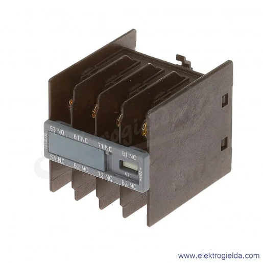 Styki pomocnicze 3RH2911-4GA13  1NO+3NC, do styczników 3RH  S00, zaciski oczkowe
