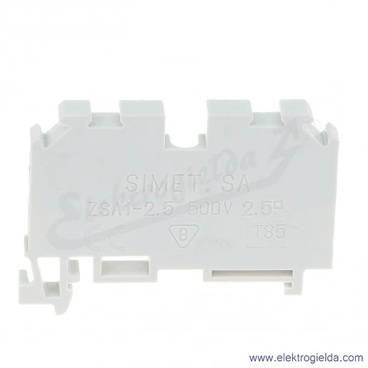 Złączka samozaciskowa 16208312, ZSA1-2,5 T-208, szyna DIN, 2,5mm2, 500V, 24A Złączka samozaciskowa 16208312, ZSA1-2,5 T-208, szyna DIN, 2,5mm2, 500V, 24A