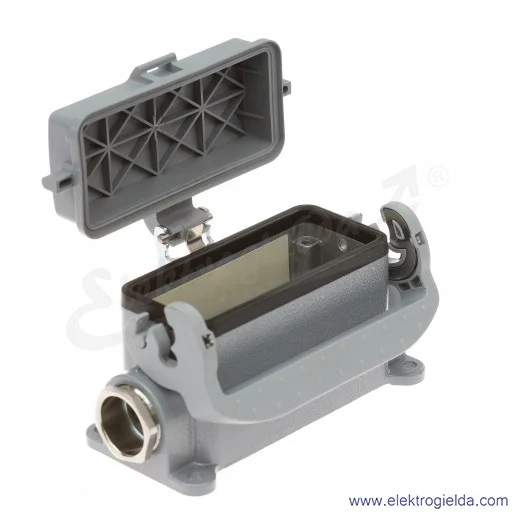 Obudowa gniazda 71.340.1635.0, 16 PIN, cokołowa, z klapką, RBA R16S 1K 2XM25DB
