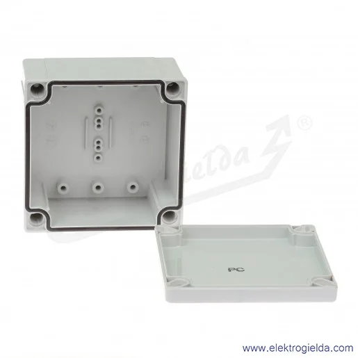 Obudowa PC 95/60 HG 100x100x60 pokrywa szara IP 66/67