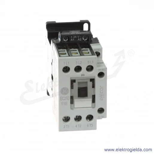 Stycznik EC25D311B024W 24V DC, 1NO+1NC, 11KW/400V AC-3, 45A AC-1, 3-polowy