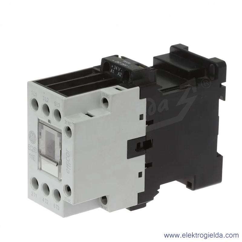 Stycznik EC25D311B024W 24V DC, 1NO+1NC, 11KW/400V AC-3, 45A AC-1, 3-polowy