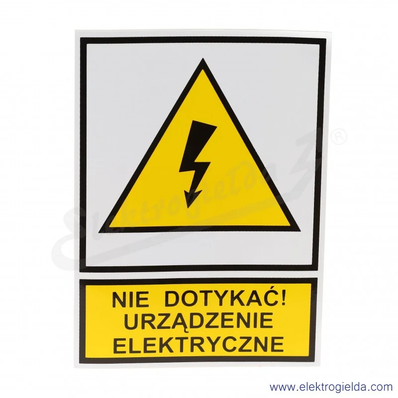 Tabliczka ostrzegawcza E04TZ-01011120100, TZO 74*105s, N.D.U.E.
