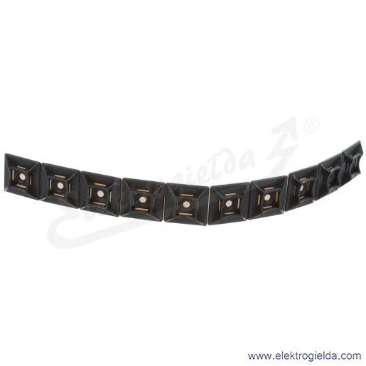 Element mocujący E01EM-01020200400, E9S V0, czarny, 100szt, do opasek zaciskowych (29mm x 29mm)