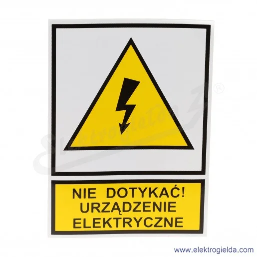 Tabliczka ostrzegawcza E04TZ-01011130100, TZO 105*148s, N.D.U.E.