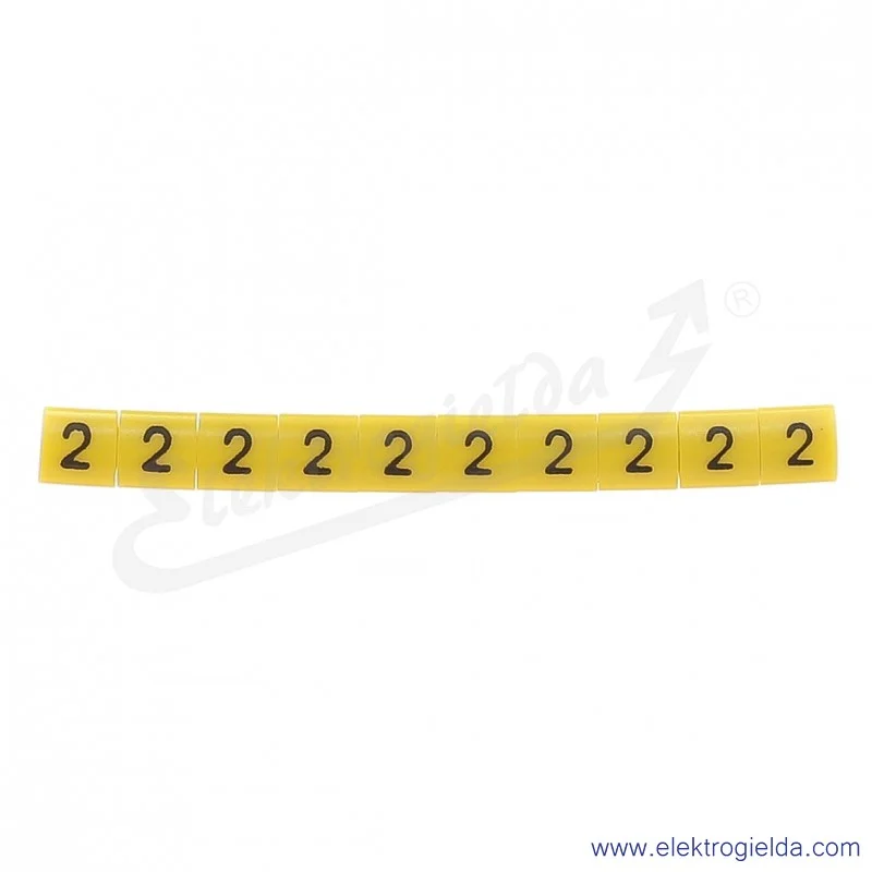Oznacznik opisowy E04ZP-01020200300, OZ 1 *2*, żółty, 100szt