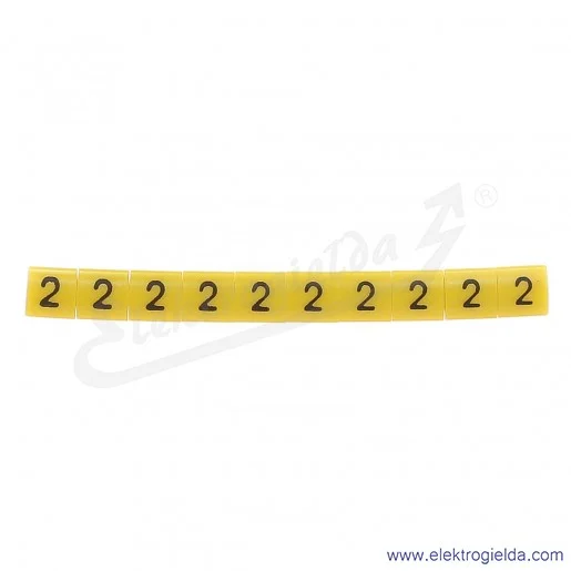 Oznacznik opisowy E04ZP-01020200300, OZ 1 *2*, żółty, 100szt
