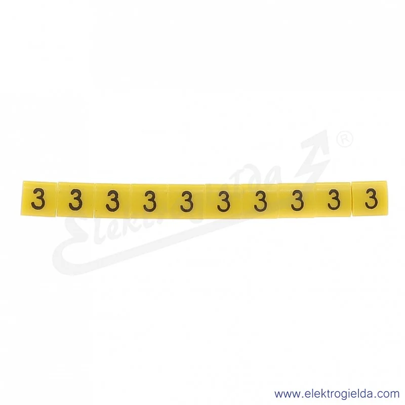 Oznacznik opisowy E04ZP-01020200400, OZ 1 *3*, żółty, 100szt