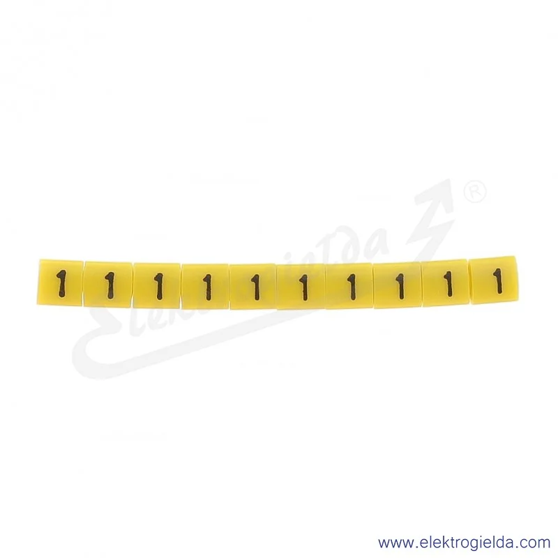 Oznacznik opisowy E04ZP-01020200200, OZ 1 *1*, żółty, 100szt
