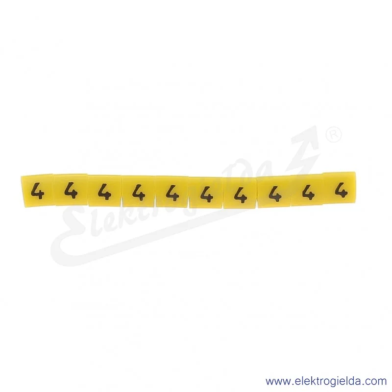 Oznacznik opisowy E04ZP-01020200500, OZ 1 *4*, żółty, 100szt