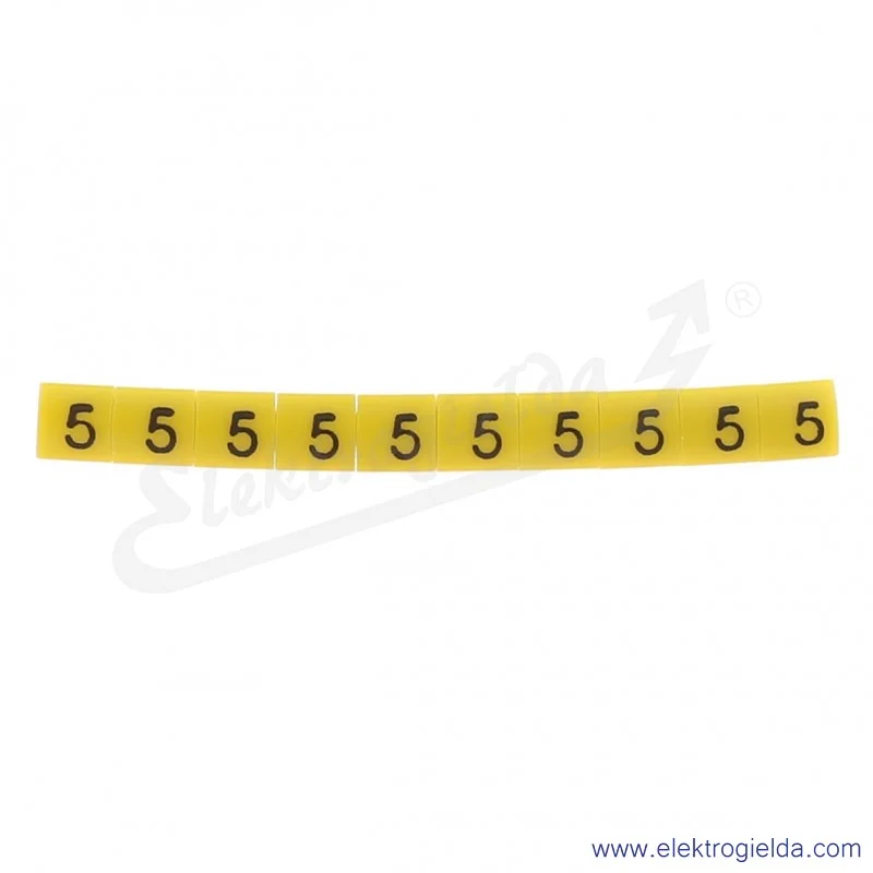 Oznacznik opisowy E04ZP-01020200600, OZ 1 *5*, żółty, 100szt