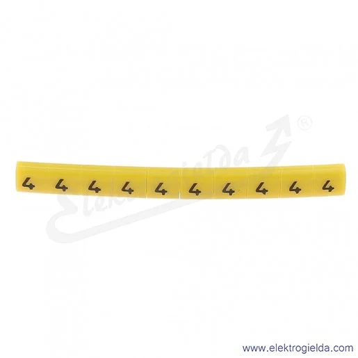 Oznacznik opisowy E04ZP-01020100500, OZ 0 *4*, żółty, 100szt