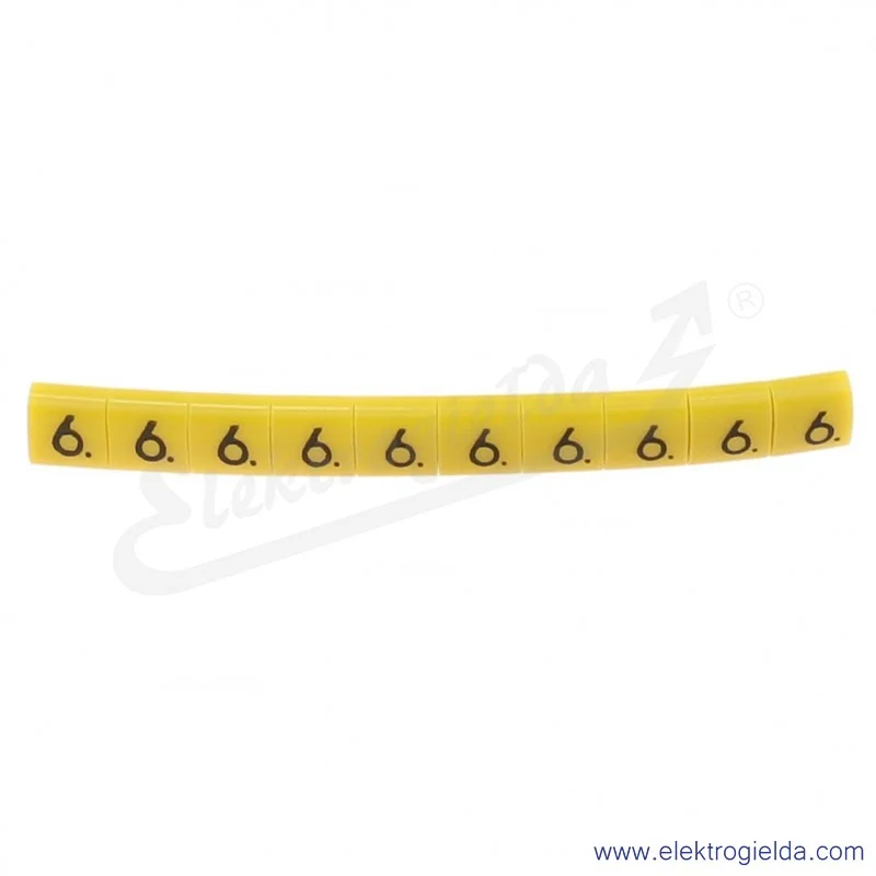 Oznacznik opisowy E04ZP-01020100700 OZ 0 *6*, żółty, 100szt