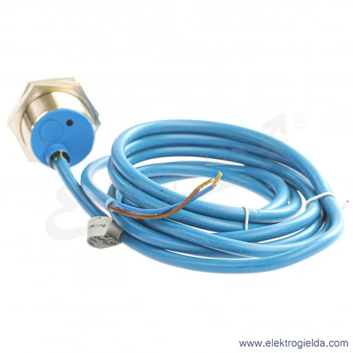 Czujnik indukcyjny 6521699006, KIB-M30EA/010-2G,  przewód 2m, IP67, niebieski, czoło kryte