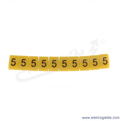 Oznacznik opisowy E04ZP-01020400600, OZ 2 *5*, zółty, 100szt