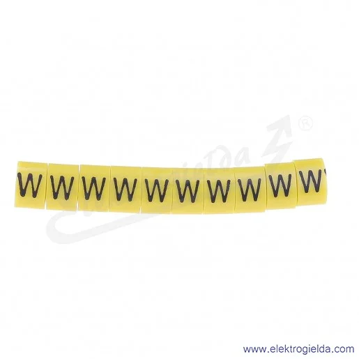 Oznacznik opisowy E04ZP-01020403500, OZ 2 *W*, żółty, 100szt