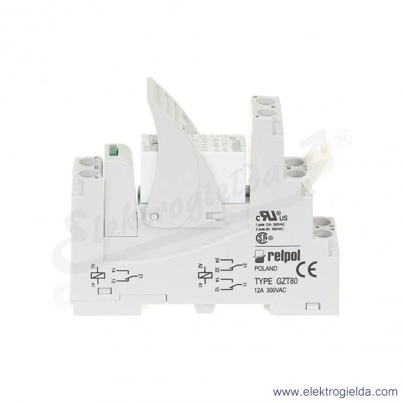 Przekaźnik interfejsowy PI84-110VDC-M43G 2P 110VDC moduł LD zielony
