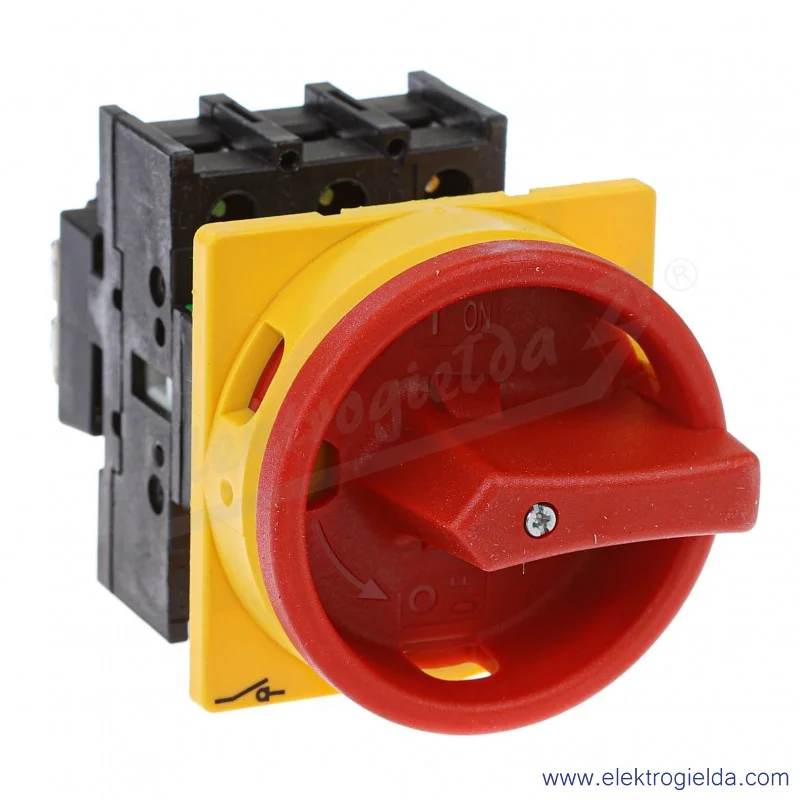 Łącznik krzywkowy 081438, P1-32/EA/SVB, 3P, 0-1, 32A, 13kW, IP55
