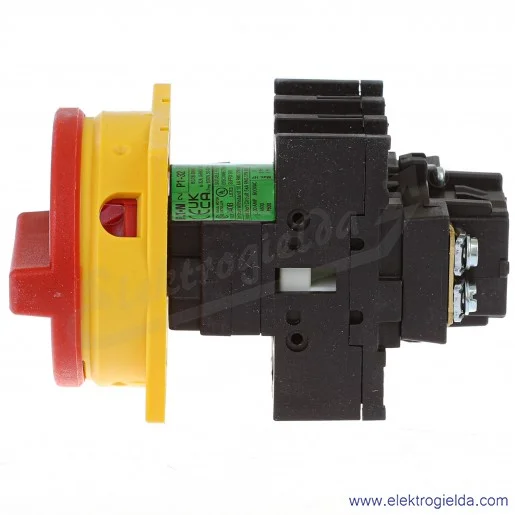 Łącznik krzywkowy 081438, P1-32/EA/SVB, 3P, 0-1, 32A, 13kW, IP55