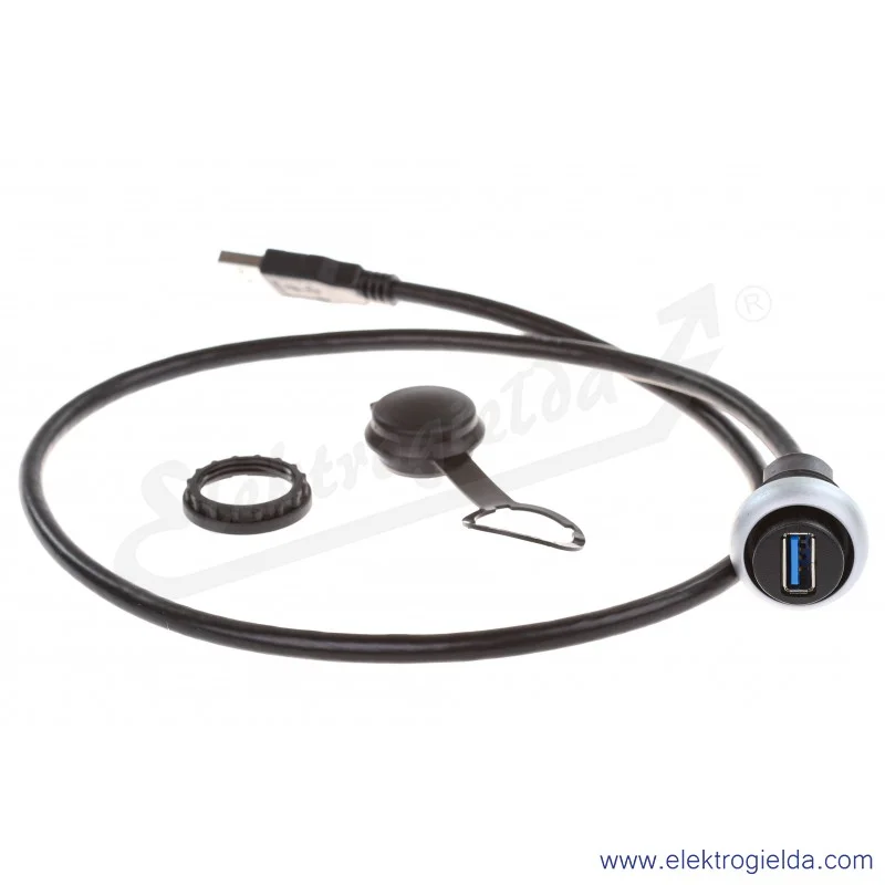 Gniazdo USB 107412 M22-USB-SA, typ A, przewód 60cm, fi 22mm