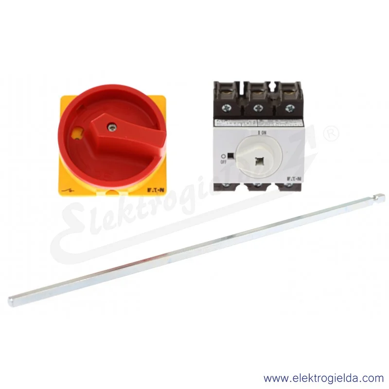 Wyłącznik serwisowy 172784, P3-63/M4/SVB, 3P, 63A, 30kW, IP65 metalowy trzpień 400mm