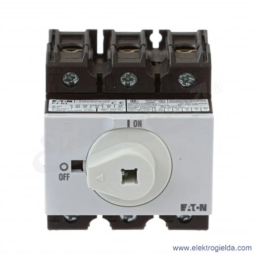 Wyłącznik serwisowy 172784, P3-63/M4/SVB, 3P, 63A, 30kW, IP65 metalowy trzpień 400mm