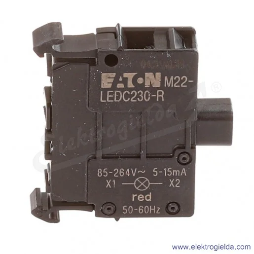 Moduł LED 216567, M22-LEDC230-R czerwony, 230VAC, do kasety