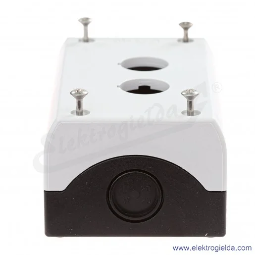 Kaseta pusta 216537, M22-I2, 2 otworowa 22mm, szara, IP67